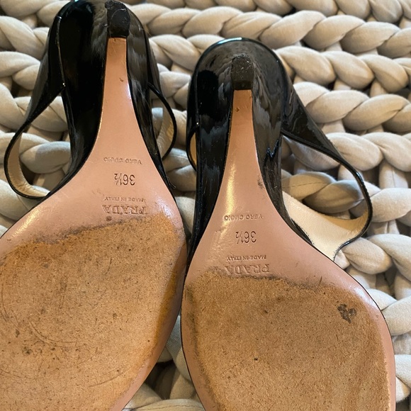 Prada T Strap Patent Leather Sandals - Picture 7 of 15